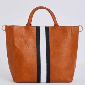 Social threads motherchic striped tote